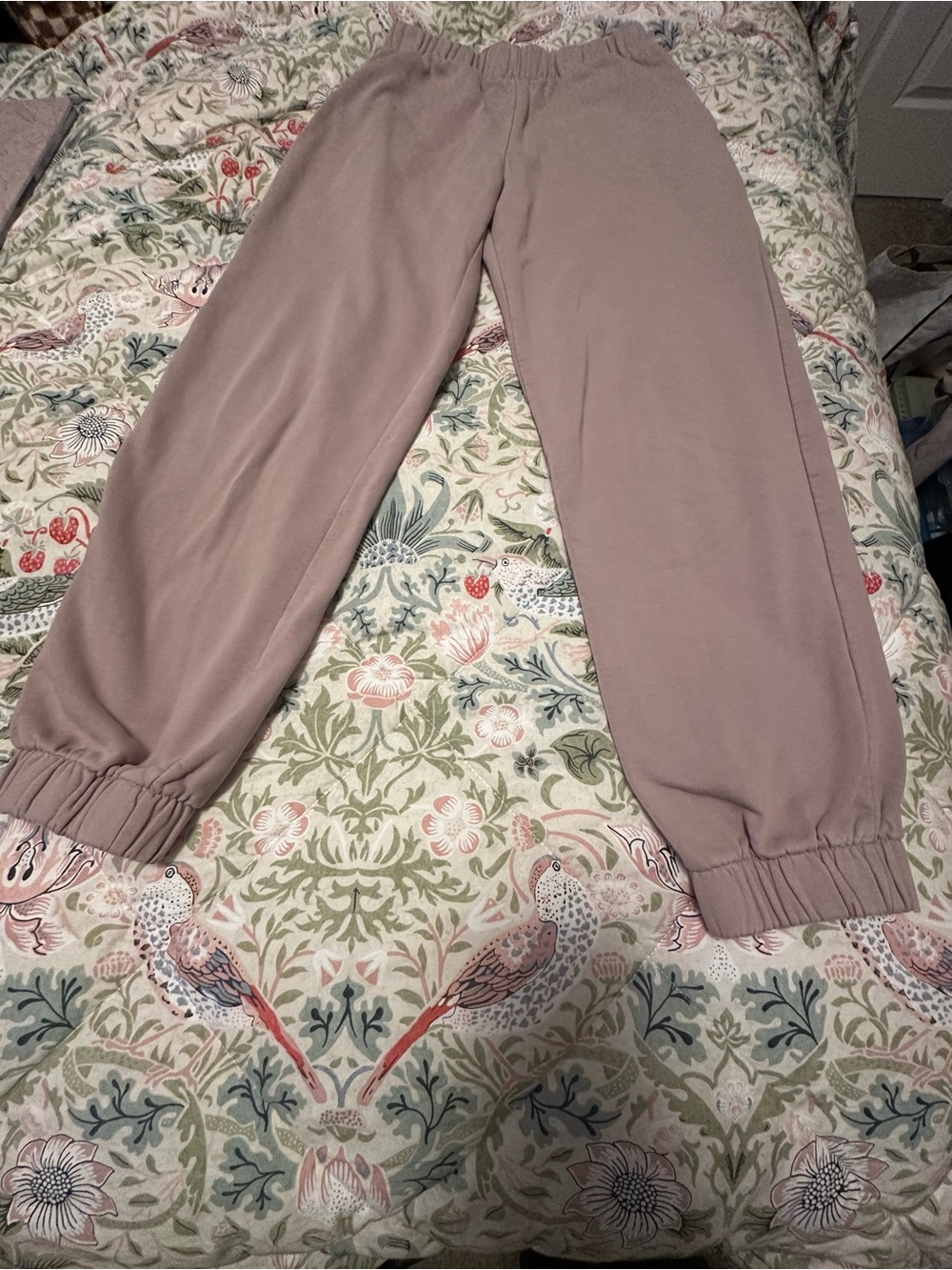 Taupe Elastic Waist Jogger Pants